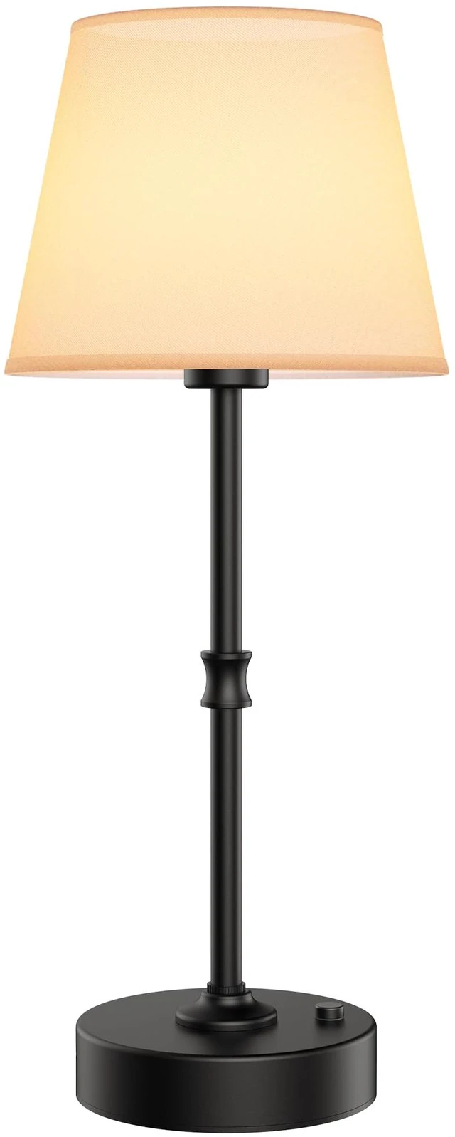 Main image of Cordless Table Lamp Rechargeable: Fast Charging & Long Lasting - 2700K Warm Light Small Vintage Brass Entryway Lamps - Dinning Living Room Bedroom - Black