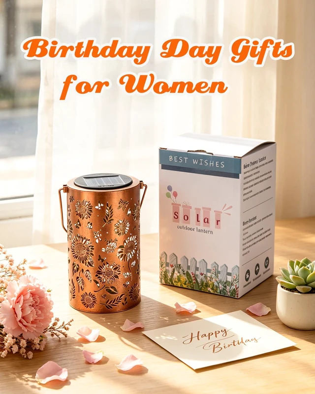 Alt view image 2 of 7 - 2Pack Sunflower Solar Lanterns Outdoor Waterproof, Birthday Gifts for Women Mom Grandma, Hanging Solar Lights for Yard, Patio, Porch, Garden Decor
