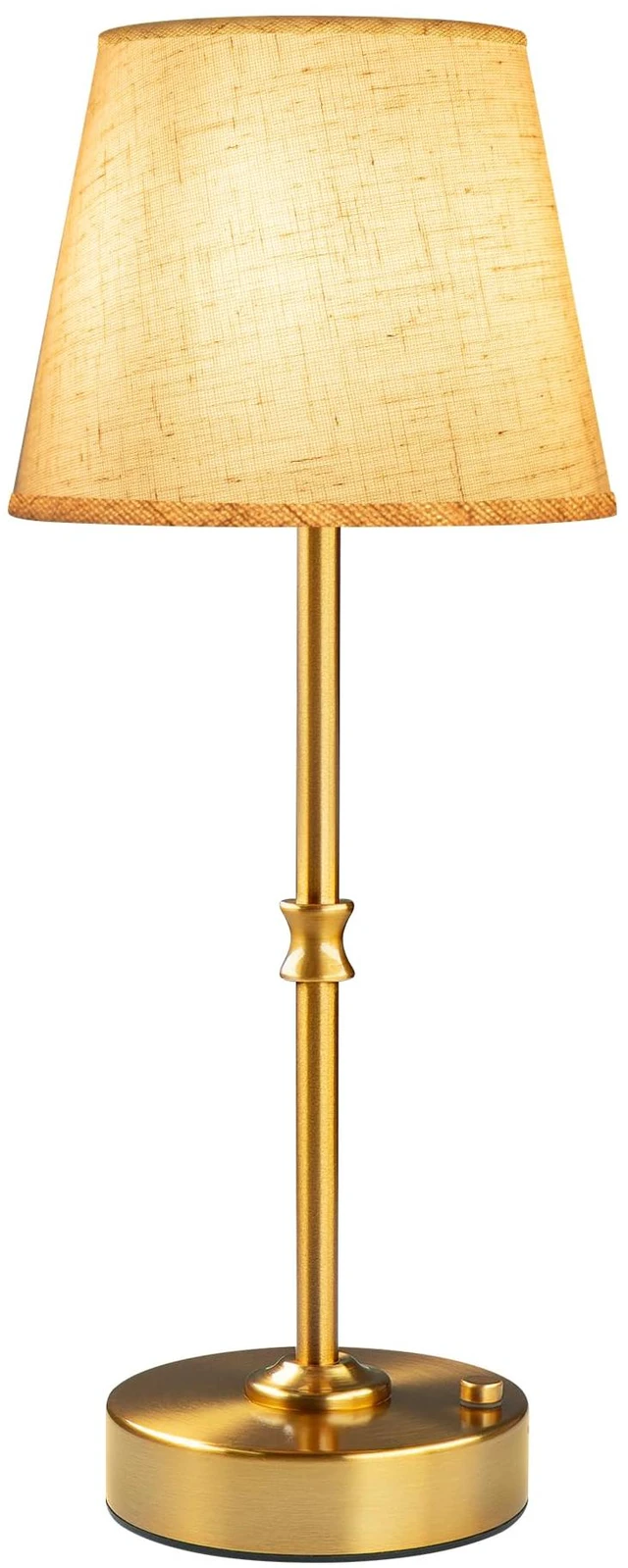 Main image of Cordless Table Lamp Rechargeable: Fast Charging & Long Lasting - 2700K Warm Light Small Vintage Gold Side Table Lamps - Dinning Living Room Bedroom - Linen Shade