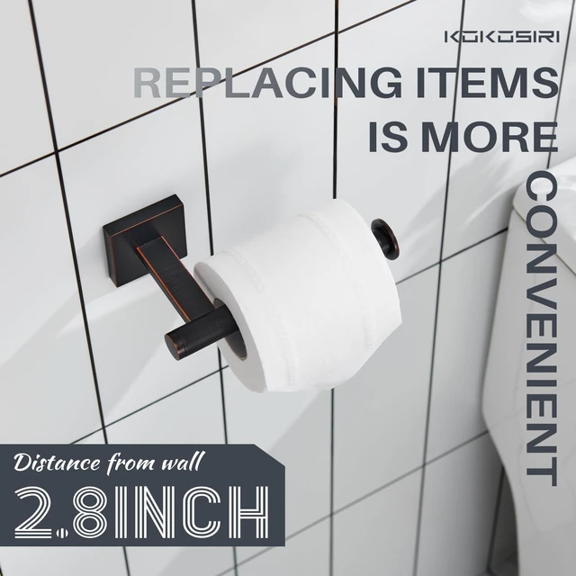 Alt view image 4 of 6 - Toilet Paper Holder Oil Rubbed Bronze Toilet Roll Holder Hold Mega Rolls Kitchen Bathroom Tissue Paper Dispenser Stainless Steel, B2008ORB