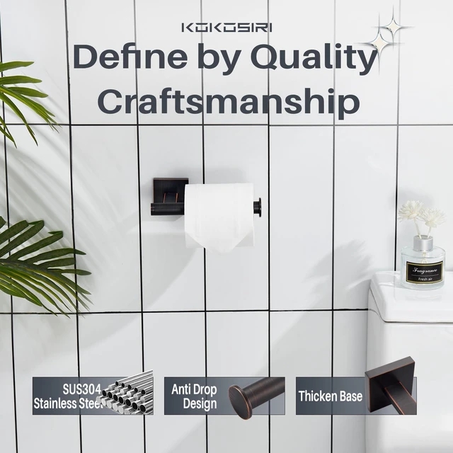 Alt view image 5 of 6 - Toilet Paper Holder Oil Rubbed Bronze Toilet Roll Holder Hold Mega Rolls Kitchen Bathroom Tissue Paper Dispenser Stainless Steel, B2008ORB
