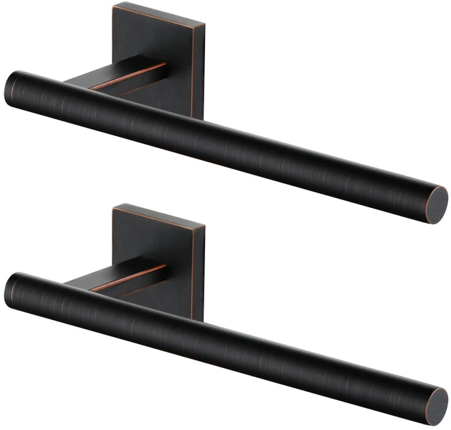 Main image of Bathroom Towel Bar Hand Towel Holders Wall Mount Toilet Kitchen Cabinet Paper Holder Stainless Steel Bath Accessories Oil Rubbed Bronze 2 Pack, B3008ORB-P2