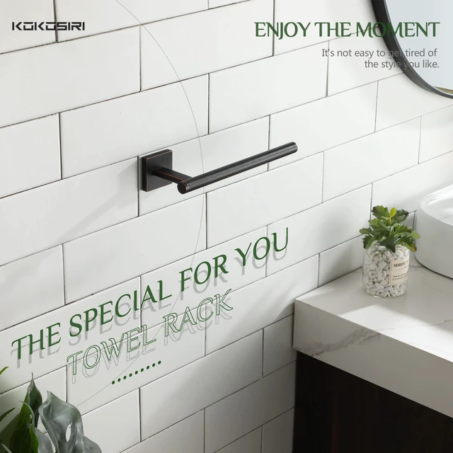 Alt view image 3 of 7 - Bathroom Towel Bar Hand Towel Holders Wall Mount Toilet Kitchen Cabinet Paper Holder Stainless Steel Bath Accessories Oil Rubbed Bronze 2 Pack, B3008ORB-P2