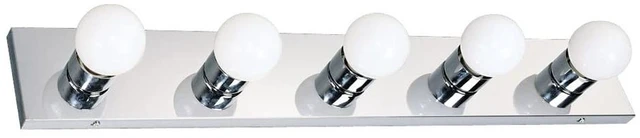 Main image of 509653 5-Light Vanity Strip Light Contemporary Dimmable for Bathroom, Bedroom, Makeup Vanity, Polished Chrome