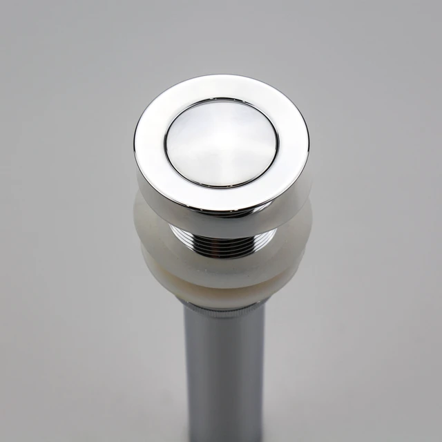 Alt view image 4 of 7 - Bathroom Sink Pop Up Drain Assembly Without Overflow Fits 1.57 to 2.36 Inch Sink Openings with 1-1/4 Inch Tailpiece Small Cap Solid Brass Drain Stopper (Polished Chrome) (Pack of 2)