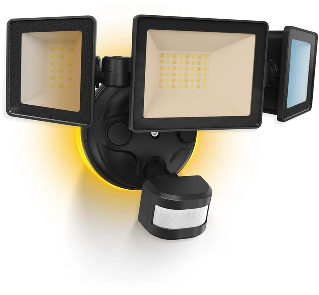 Main image of Motion Sensor Outdoor Lights, 40W 4500LM Flood Lights Outdoor 120V Night Light 2400K/3000K/4000K/6500K 3 Modes (Dusk to Dawn/Auto/On Time), Waterproof Hardwired Security Light ETL Listed, 1PC