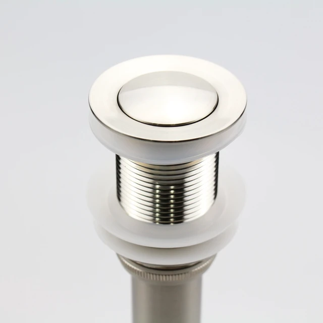 Alt view image 5 of 7 - Bathroom Sink Pop Up Drain Assembly Without Overflow Fits 1.57 to 2.36 Inch Sink Openings with 1-1/4 Inch Tailpiece Small Cap Solid Brass Drain Stopper (Brushed Nickel) (Pack of 2)