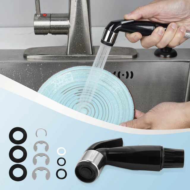 Alt view image 4 of 7 - Universal Sink Sprayer Attachment for Kitchen Faucet, Matteblack NSF/ANSI/CAN 372 Certified, Kitchen Side Sprayer Head Compatible with Delta, Moen, Kohler and OEM Brands Pull Out Spray Head