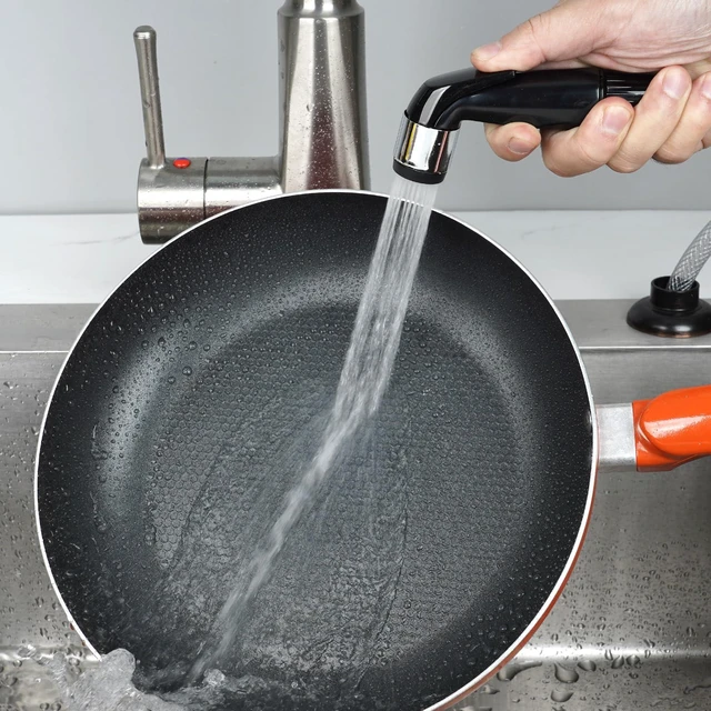 Alt view image 6 of 7 - Universal Sink Sprayer Attachment for Kitchen Faucet, Matteblack NSF/ANSI/CAN 372 Certified, Kitchen Side Sprayer Head Compatible with Delta, Moen, Kohler and OEM Brands Pull Out Spray Head