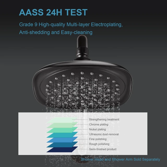 Alt view image 5 of 7 - Shower Head Extension Arm 16 in, Oil Rubbed Bronze Height 12 in S Shaped High Rise Extender with Flange Shower Head Pipe Arm