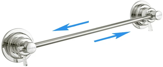 Main image of Suction Cup Extendable 17-29" Stainless Steel Towel Bar (Brushed Nickel)