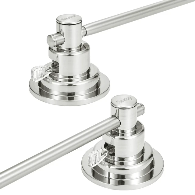 Alt view image 2 of 6 - Suction Cup Extendable 17-29" Stainless Steel Towel Bar (Brushed Nickel)