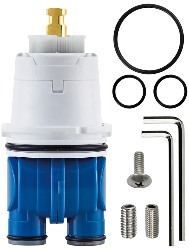 Main image of Shower Cartridge Replacement for Delta RP19804 (04/2006 Earlier) 1-Pack, Fits Delta Monitor 1300 1400 Series Single Handle, Fix Leak or Drip, Temperature or Pressure Issues, Scald Guard