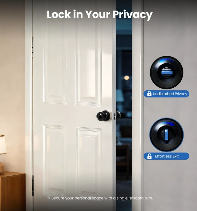 Alt view image 3 of 7 - 3 Pack Keyed Alike Entry Door Knobs with Lock & Keys, Matte Black Heavy-Duty, Rustproof, Interior & Exterior, Scratch-Resistant, ANSI Grade 3, 250K Cycles Test, Left/Right Reversible, Classic