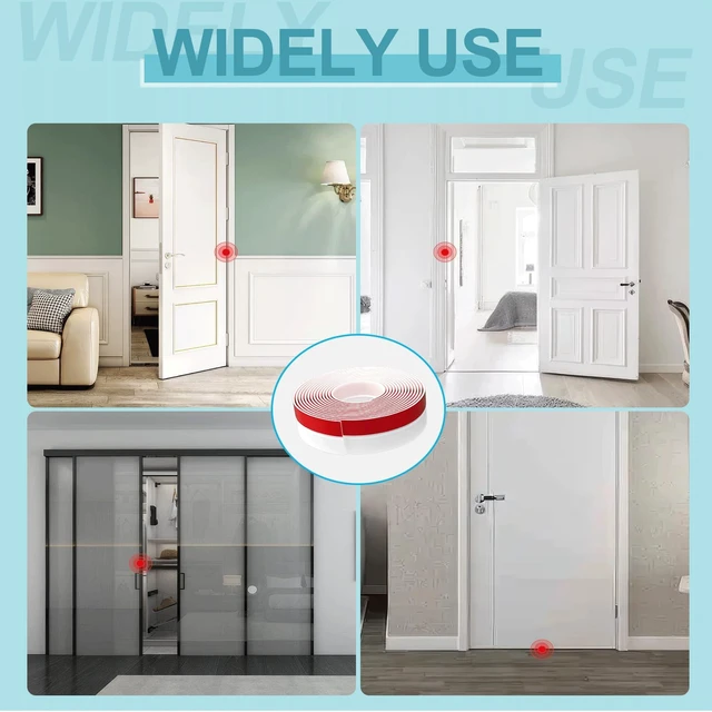 Alt view image 3 of 6 - 36FT Weather Stripping Door Seal - 2" Silicone Door Draft Seal Tape for Gaps Under Door Weatherstripping Sweep Stopper for Bottom of Shower Door/Sliding Glass Door