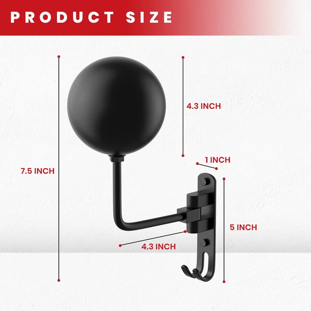 Alt view image 2 of 7 - Helmet Hanger Wall Mount 180° Swivel Helmet Holder for Motorcycle Bike Racing Outerwear Sports Gear (2 Pack)