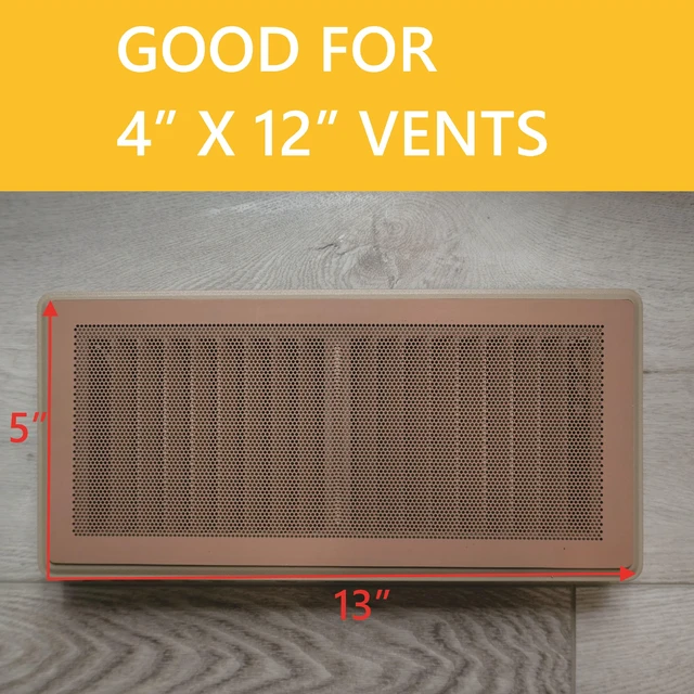 Alt view image 6 of 6 - Extra Strong Magnetic Air Vent Screen Cover for Floor 5-Pack (5" x 13", Brown)