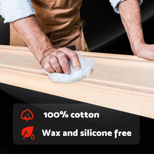 Alt view image 3 of 6 - Tack Cloths, White, 12 Pack, for Auto Painting 18 x 36 in, 100% cotton, wax and silicone free, anti-static, lint free, removes dust, for woodworking and prep