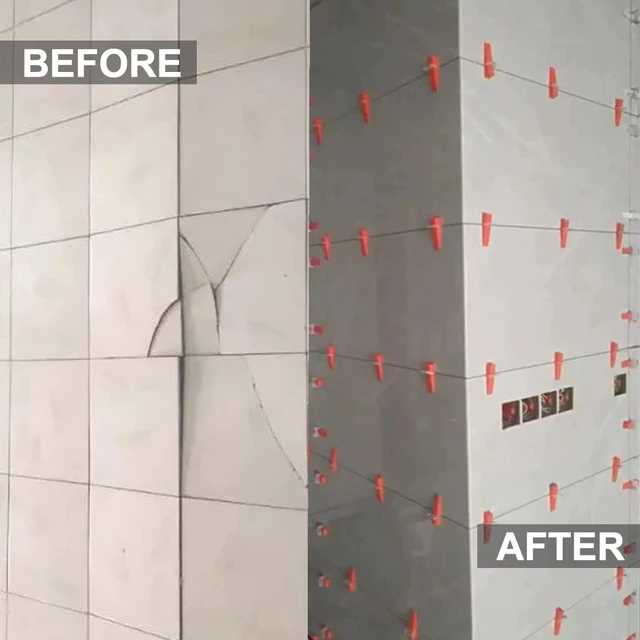 Alt view image 7 of 7 - Tile Leveling System Clips 1/8" 2000 Piece 3.0mm Tile Leveler Clips DIY Tile Spacers Tile Leveling for Professional Ceramic Tile and Stone Installation