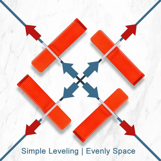 Alt view image 6 of 7 - Tile Leveling System Clips 1/8" 2000 Piece 3.0mm Tile Leveler Clips DIY Tile Spacers Tile Leveling for Professional Ceramic Tile and Stone Installation