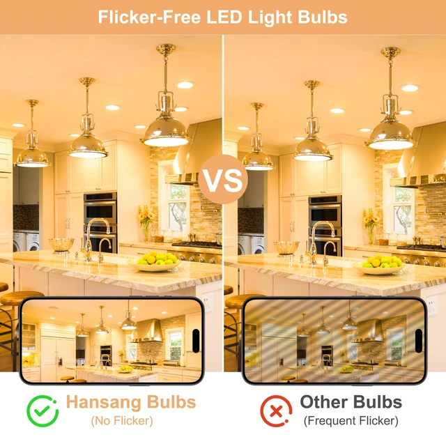 Alt view image 5 of 7 - 24 Pack A19 LED Bulb 2700K Soft White E26 Base 60 Watt 9W 900LM CRI 85+ 120V 800 Lumens,Warm Light Bulbs for Bedroom Living Room,No Flicker,Recycled Materials,Non-Dimmable