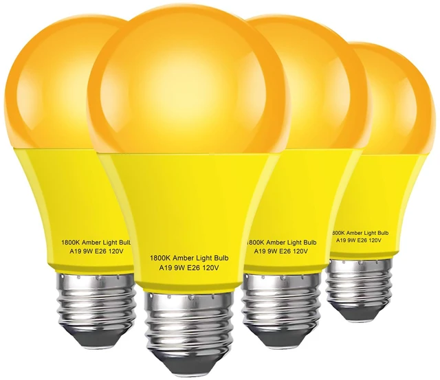 Main image of Sleep Light Bulb 4 Pack Dimmable A19 9W 1800K Warm Light Bulbs Amber Light Bulbs Equivalent to 60W,for Healthy Sleep,Blue Light Blocking,E26 Base for Bedroom, Baby Nursery Room,Night light