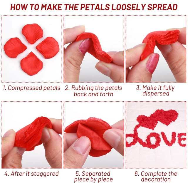 Alt view image 6 of 7 - Rose Petals for Romantic Night - Artificial Red Rose Petals with LED Candles for Decoration, Wedding, Valentine's Day