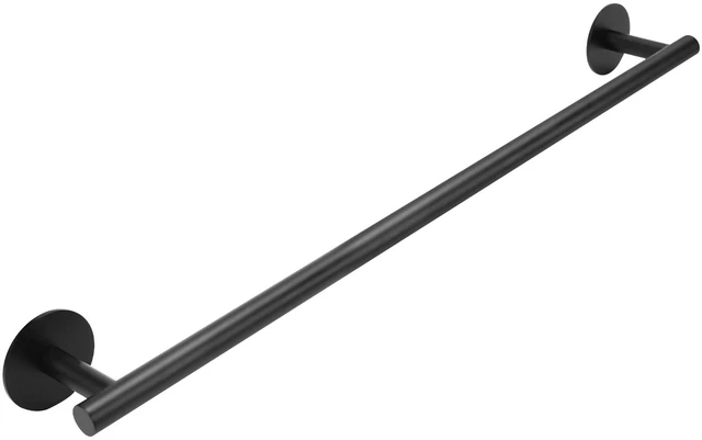 Main image of 3M Towel Bar, 24 Inch 304 SS Matte Black No Drill Self Adhesive Bathroom Towel Rod Wall Mounted