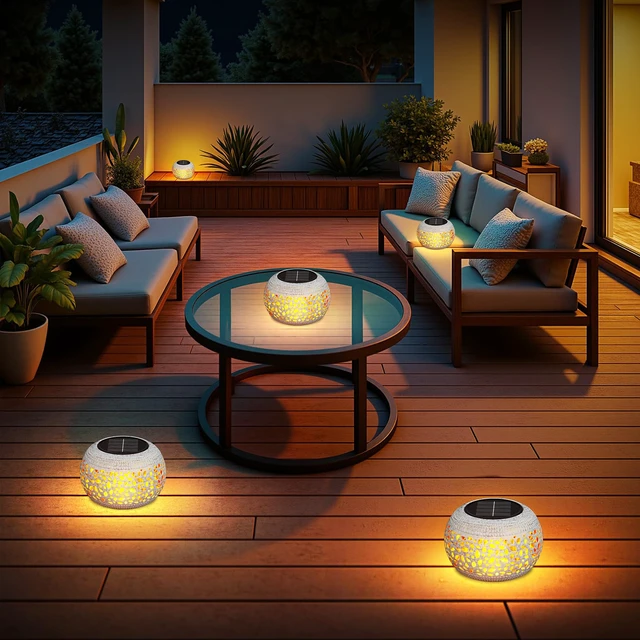 Alt view image 7 of 7 - Solar Lanterns Outdoor Waterproof Table Lights: Upgraded Solar Flame Lantern, 2 Lighting Modes White Lantern Flickering Light for Garden Yard Balcony Indoor Tabletop Decor, Gifts for Women