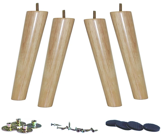 Main image of Solid Wood Replacement Furniture Sofa Couch Legs 8 inch Heavy Duty Set of 4 Slant Wooden legs for Couch Sofa Chair Ottoman Loveseat Coffee Table Cabinet Furniture Replacement