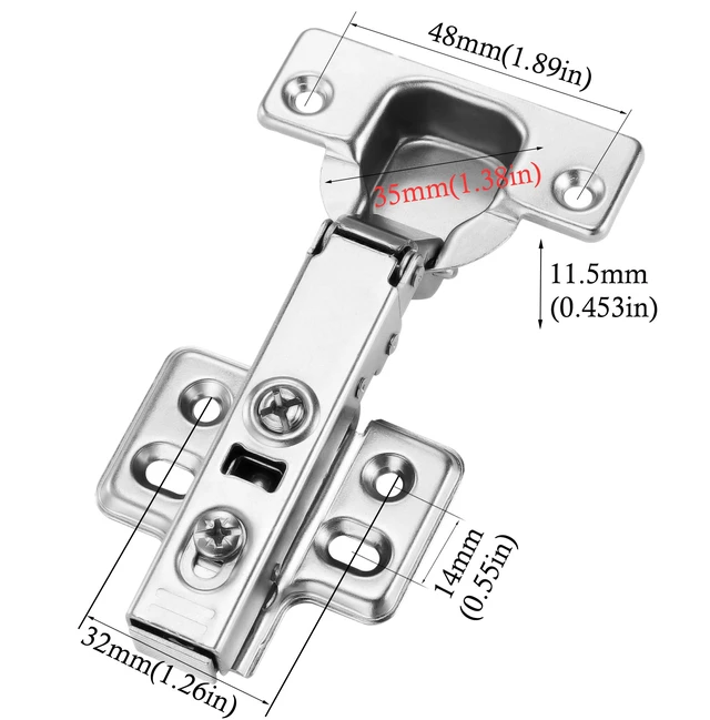Alt view image 7 of 7 - 20Pcs Frameless Soft Close Full Overlay Cabinet Hinges European Concealed Hinges with 50% Faster Install & Clip-On Plate, 3D Adjustment, Cabinet Door Hinges for Frameless Cabinets