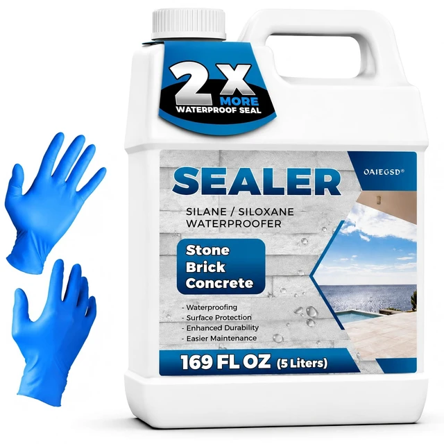 Main image of 1.3 Gallon All Purpose Concrete Sealer, Penetrating Water Repellent Protects Concrete, Brick, Pavers and Stone from Water Damage with a Long-Lasting Penetrating Barrier for Outdoor Surfaces