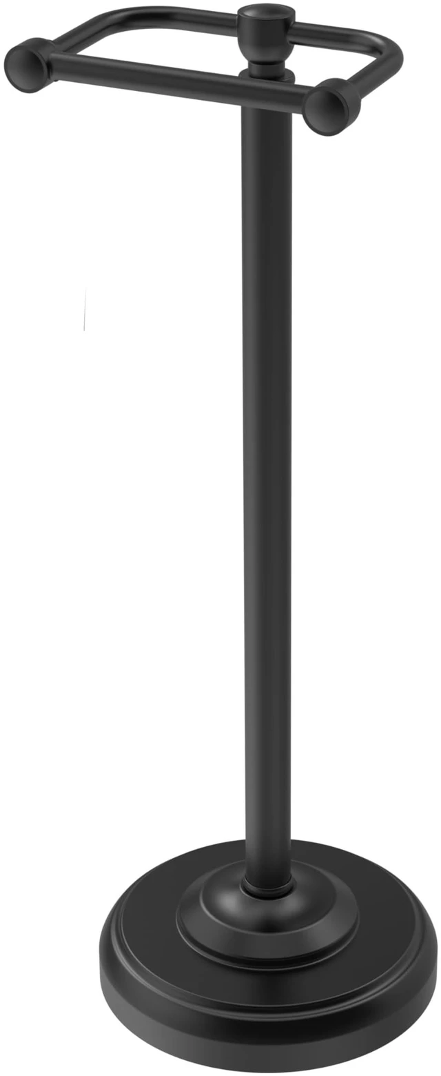 Main image of Toilet Paper Holder Stand, Matte Black Toilet Paper Holder Free Standing,Post Pivoting Design & Stable Weighted Base SUS304 Stainless Steel for Bathroom
