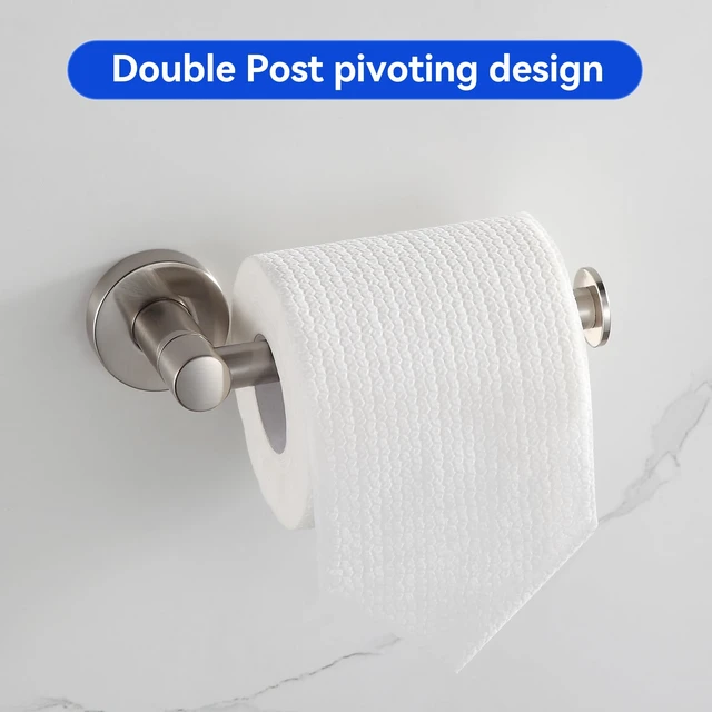 Alt view image 5 of 6 - Bathroom Accessories Set 4-Pieces Shiny Brushed Nickel Zinc Alloy Wall Mounted Towel Racks for Bathroom