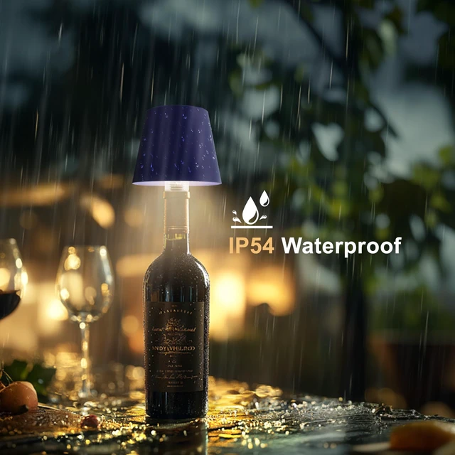 Alt view image 5 of 6 - 2 Pack 3600mAh Wine Bottle Lamps, 2026 New 3 Color Rechargeable Wireless Bottle Lamps, Bottle Lamp Kit for Liquor Bottles with Touch Dimming for Parties, Restaurants & Home Decor