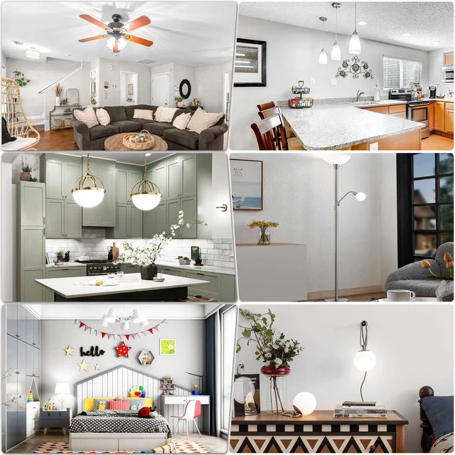 Alt view image 7 of 7 - 8 Pack E12 LED Ceiling Fan Light Bulbs 6W, 60W Equivalent 5000K Daylight E12 Small Base Candelabra Light Bulbs, A15 LED Light Bulb, CRI85+ Eye-friendly, 120V 600LM, Chandelier, Non-Dimmable