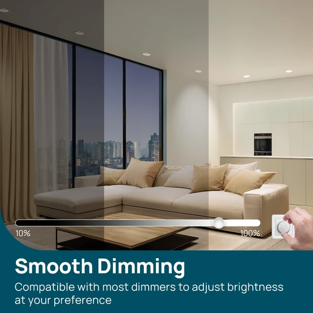 Alt view image 5 of 7 - 6-Pack BR30 LED Flood Light Bulbs Indoor, 10W=65W 850 Lumens 4000K Dimmable LED Recessed Bulbs, E26 4000K Cool White, UL FCC Certified, Recessed Can Light Bulb for Bedroom Bathroom