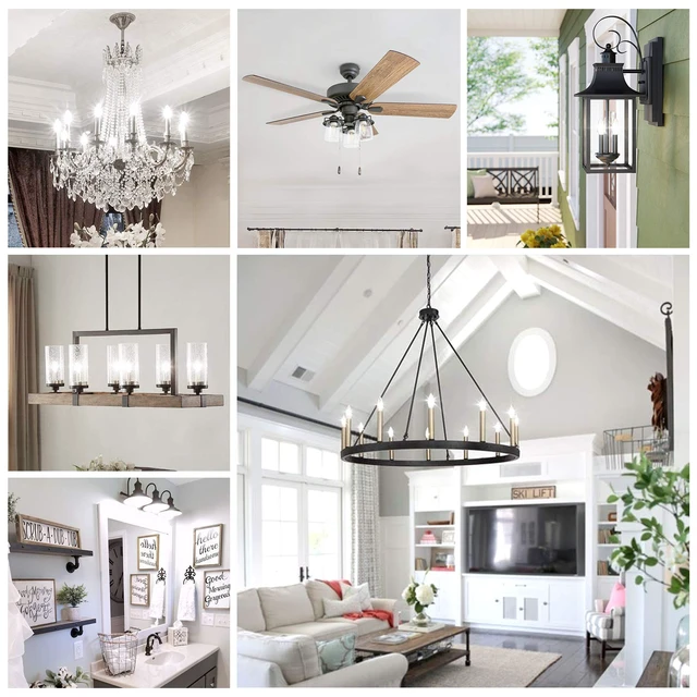 Alt view image 7 of 7 - 12-Pack Dimmable E12 LED Candelabra Bulbs 60W Equivalent, 5000K 6W, B11 Candle Base, 600 Lumens, LED Filament, High CRI, Vintage Light Bulb for Chandelier Ceiling Fan
