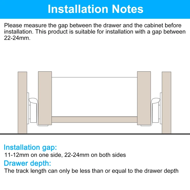 Alt view image 4 of 7 - 2 Pair Drawer Slides, 18 Inch Drawer Slide Heavy Duty Side Bottom Mount Drawer Glides Replacement for Cabinet Dresser Drawers