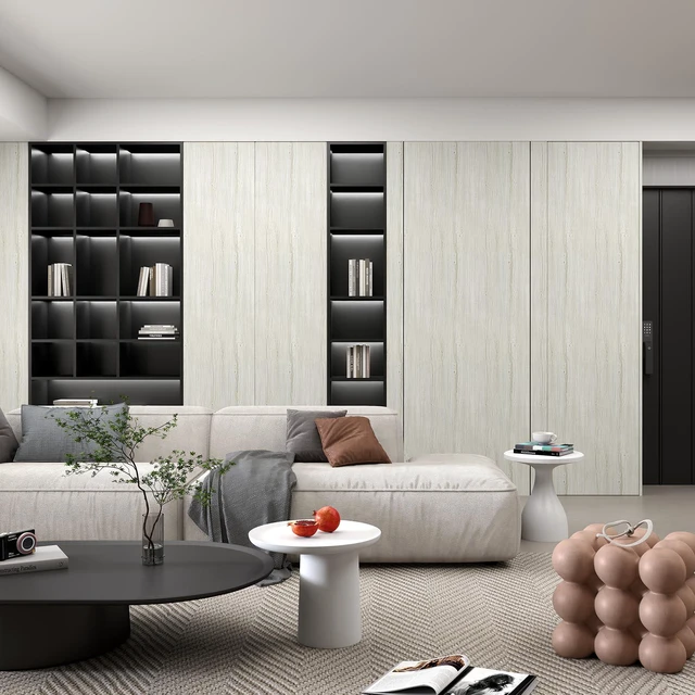 Alt view image 5 of 7 - Wood Peel and Stick Wallpaper Oak Light Wood Grain Contact Paper Self-Adhesive Waterproof Wood Wallpaper for Countertops Cabinets Drawer Shelf Liner 17.7"x 400"