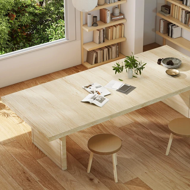 Alt view image 4 of 7 - Natural Wood Grain Wallpaper Wood Contact Paper Peel and Stick Oak Light Wood Contact Paper for Countertops Cabinet Decoration Waterproof Self-Adhesive 17.7"x 400"
