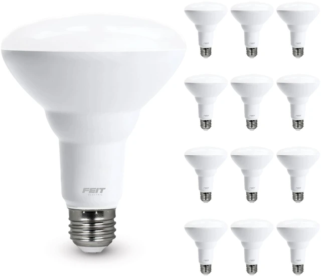 Main image of Enhance BR30 LED Light Bulb, 65W Eq, Daylight, 12 Pack Dimmable, 650 Lumens, E26 Base, 5000K, 90+ CRI, Ideal for Security Lights, Landscape Lighting, Recessed Cans & Track Lighting