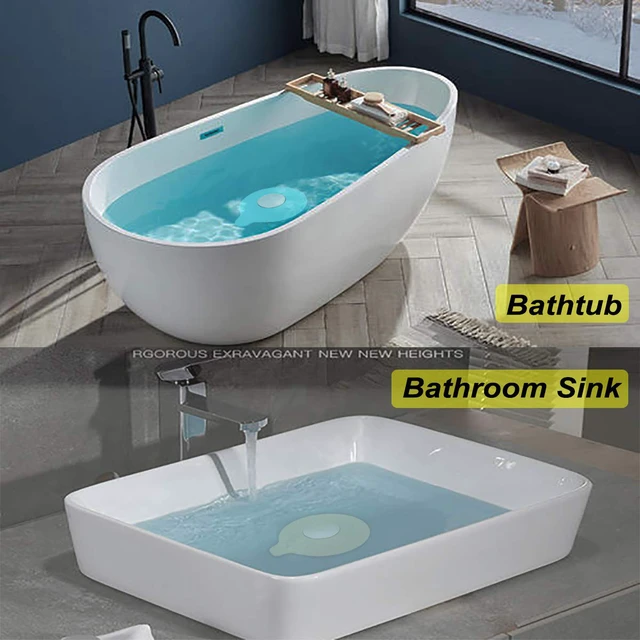 Alt view image 2 of 6 - 2PCS Silicone Bathtub Stopper and Plug, Tub and Sink Drain Cover