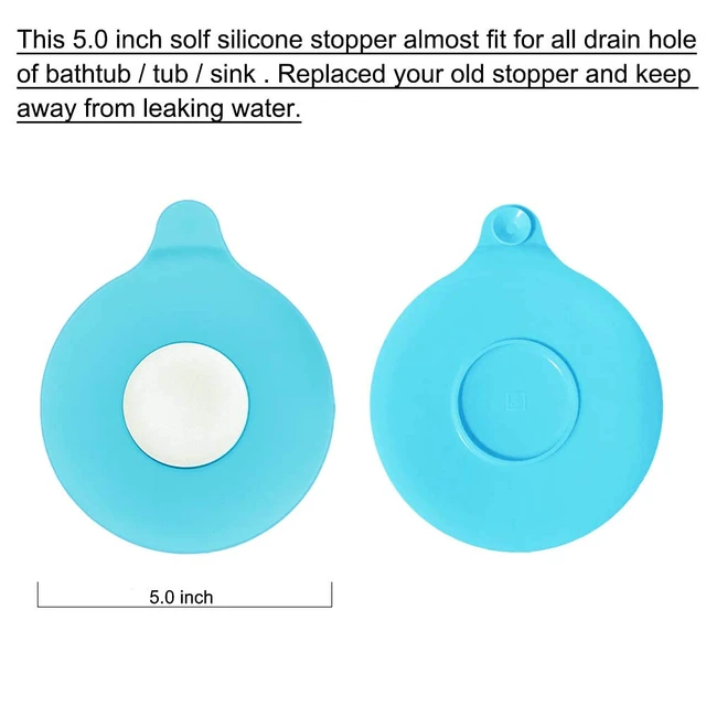 Alt view image 3 of 6 - 2PCS Silicone Bathtub Stopper and Plug, Tub and Sink Drain Cover