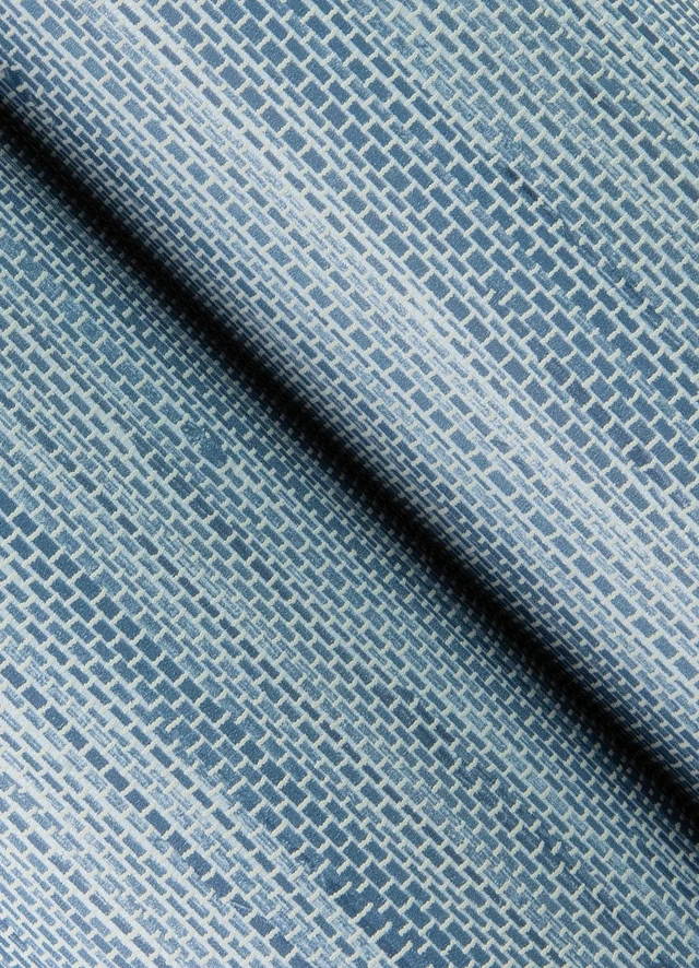 Alt view image 2 of 6 - x Society Social Classic Faux Grasscloth Peel and Stick Wallpaper, Mineral Blue