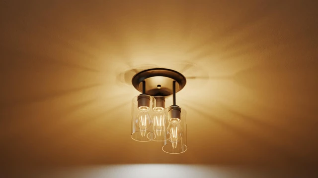 Alt view image 7 of 7 - 3-Lights Semi Flush Mount Ceiling Light Fixture Black for Kitchen Foyer/Entryway/Dining-Room/Hallway Farmhouse Industrial Home Decor Clear Glass Shade Hardwired E26 ETL-Listed 120V 60W Max