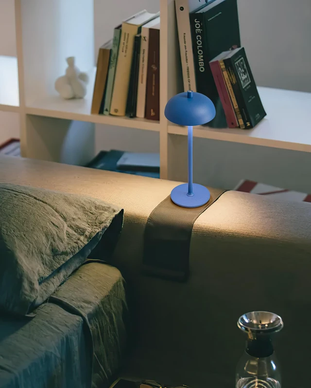Alt view image 7 of 7 - 12" Cordless Table Lamps Set of 2, Blue Modern Portable Desk Lamp LED, 3 Color Dimming, Rechargeable, Battery Operated Lights for Bedroom, Outdoor, Restaurant, Bedside, Night Light, Gifts