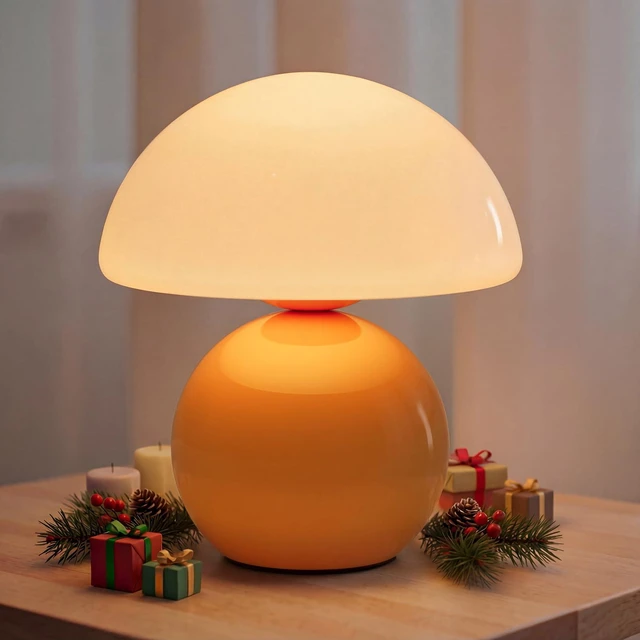 Main image of Mushroom Lamp Table Lamp for Bedroom, Portables Cordless Table Lamp,Wireless lamp,Small Bedside Table Touch Lamps for Living Room,Mini Mushroom 5200mAh Battery Operated Lamp Modern Orange