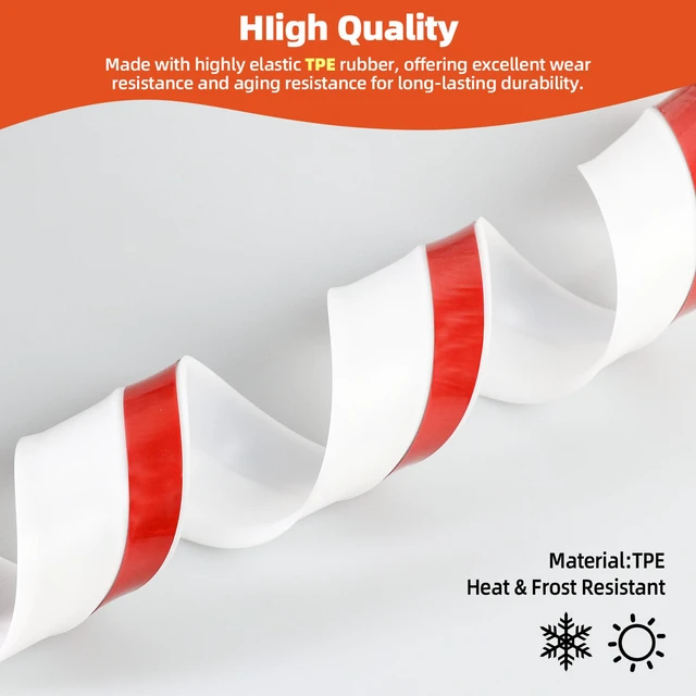 Alt view image 3 of 7 - Garage Door Seal Top and Sides with Nails, 36 FT, White Garage door insulation weather stripping, universal fit, includes nails and lids, TPE weatherproofing trim for garage doors