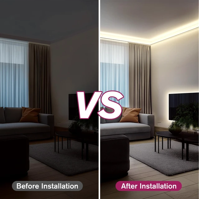 Alt view image 7 of 7 - COB LED Strip Lights 4000K 24V, 16.4ft/5m, 2560LEDs, UL Listed Neutral White Tape Light Premium High Density,for Bedroom,Kitchen,Cabinet,360+Lumens/ft,Ra 90+ (Power Supply Sold Separately)